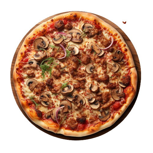 پیتزا قارچ و گوشت
